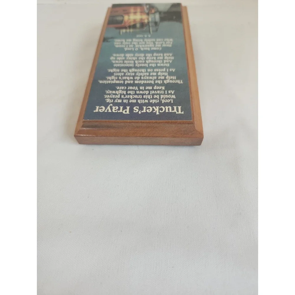 A Trucker's Prayer Standing Table Plaque‎ With Hanger